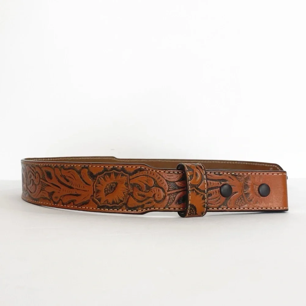 PINTLAR Western embossed Genuine Leather Belt Childrens size 20